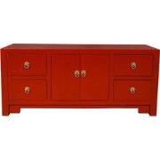 Fine Asianliving Chinese TV Kast Lucky Rood - Orientique Collectie