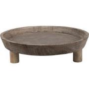 Clayre & Eef Decoratie schaal  Ø 30x8 cm Bruin Hout