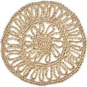 Clayre & Eef Placemat Ø 30 cm Beige Stro Rond Tafelmat