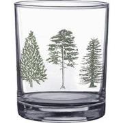 Clayre & Eef Waterglas  230 ml Glas Dennenbomen Drinkbeker