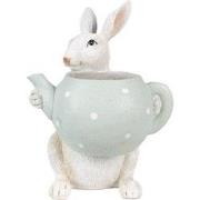Clayre & Eef Beeld Konijn 23 cm Beige Polyresin Paasdecoratie