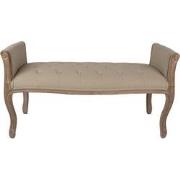 Clayre & Eef Bankje 113x44x60 cm Bruin Beige Hout Textiel