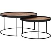 DTP Home Coffee table Mercurius NATURAL, set of 2,35xØ60 cm / 40xØ80 c...