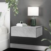 Hangend nachtkastje 46x30x15 cm grijs/betonlook gemaakt van MDF incl. ...