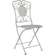 Mica Decorations Tuinstoel Provence - 52x40.5x92 cm - Ijzer - Wit