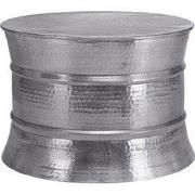 WOMO-DESIGN salontafel, Ø 62x33 cm, zilver, gemaakt van gehamerd alumi...