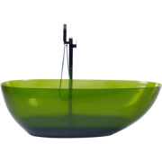 Beliani BLANCARENA - Vrijstaand bad-Groen-Solid surface (geen glas)