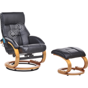 Beliani FORCE - Massagestoel-Zwart-Kunstleer