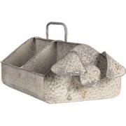 Clayre & Eef Vakkenbak 4 vakken  45x24x20 cm Grijs Ijzer Rechthoek Var...