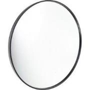 Fragix Boston wandspiegel rond - Zwart - Metaal - Ø75cm - Industrieel