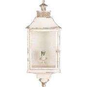 Clayre & Eef Wandlamp  25x17x62 cm Beige IJzer Glas Muurlamp