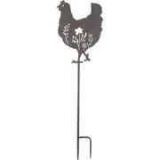 Clayre & Eef Tuinsteker Kip 32x2x113 cm Bruin Metaal Tuinprikker