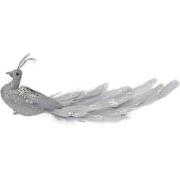 Clayre & Eef Decoratie Vogels 30x9x9 cm Zilverkleurig Kunststof