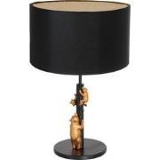 Anne Lighting - tafellamp - Animaux - zwart - metaal stof - Ø 20cm - E...