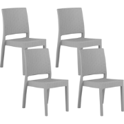 Beliani FOSSANO - Tuinstoel-Grijs-Synthetisch materiaal