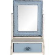 Clayre & Eef Staande Spiegel  25x38 cm Blauw MDF Glas Staande Spiegel