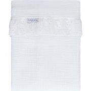 Baby's Only Wieglaken Calm - met ruffle - Wit - 80x100 cm