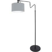 Anne Lighting - vloerlamp - Linstrom - zwart - linnen metaal - Ø 95cm ...