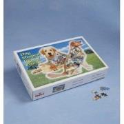 Puzzel silhouet hond golden retriever