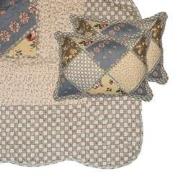 Clayre & Eef Bedsprei 230x250 cm Groen Beige Polyester Sprei