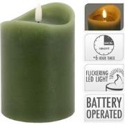 Led Candle 90X125 mm Oliv Green