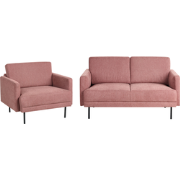 Beliani BREDA - Zitgroep-Roze-Polyester