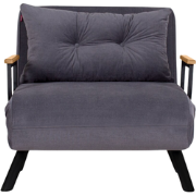 Slaapfauteuil in stof met metalen poten L67 cm  SANDO