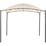 Beliani VOMERO - Tuin pergola-Beige-Polyester, Staal