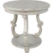 Clayre & Eef Bijzettafel  Ø 66x64 cm Grijs Hout Rond Plantentafel