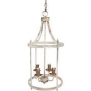 Clayre & Eef Hanglamp  Ø 30x65 cm Beige Ijzer Hanglamp Eettafel