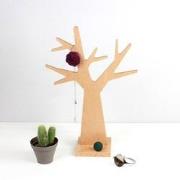 Sieradenboom met massief beukenhouten basis - H36 cm