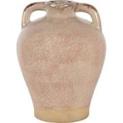 Clayre & Eef Vaas  Ø 19x25 cm Roze Beige Keramiek Rond Decoratie vaas