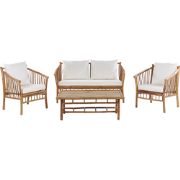 Beliani MAGGIORE - Loungeset-Lichte houtkleur-Bamboehout