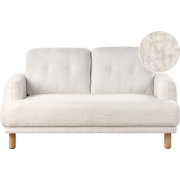 Beliani TUVE - Tweezitsbank-Wit-Bouclé