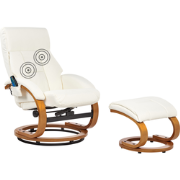 Beliani FORCE - Massagestoel-Wit-Kunstleer