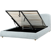 Beliani BLAGNAC - Tweepersoonsbed-Blauw-Polyester