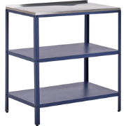 Beliani VILAMA - Buitenkeuken-Blauw-Staal