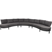 Tirana Loungebank Rond 3-dlg - Antraciet Trestino