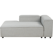 Beliani ARDAL - Chaise longue-Grijs-Polyester