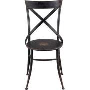 Clayre & Eef Eetkamerstoel  41x41x88 cm Zwart Ijzer Stoel