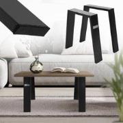 Set van 2 tafellopers Bankrunners Loft 44x42 cm zwart profiel 8x2 cm s...
