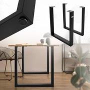 Set van 2 tafelframes B70xH74 cm in U-vorm metaal zwart ML design