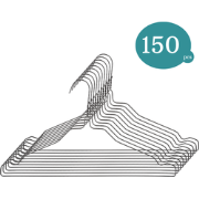 Nordix Kledinghangers - set 150 stuks - Metaal - Zwart - Draadhanger -...