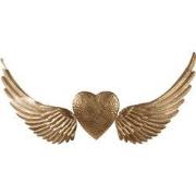Clayre & Eef Wanddecoratie Vleugels 120x1x55 cm Goudkleurig IJzer Muur...