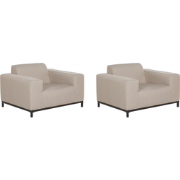 Beliani ROVIGO - Fauteuil-Beige-Polyester
