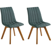 Beliani CALGARY - Eetkamerstoel-Groen-Polyester