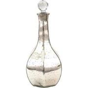 Clayre & Eef Decoratie Fles  Ø 12x31 cm Zilverkleurig Glas Woondecorat...