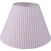 Clayre & Eef Lampenkap  Ø 23x15 cm Beige Wit Katoen Strepen Stoffen La...