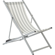 Beliani LOCRI II - Tuinligstoel-Wit-Aluminium