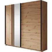 Meubella Kledingkast Adyson -  Eiken - 220 cm - Met spiegel